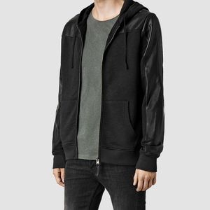 ALLSAINTS mikste hoody zip up black